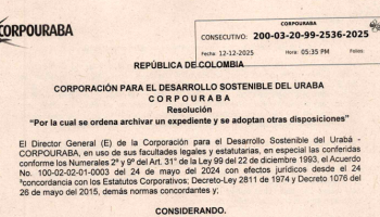 PUBLICACIÓN DE ACTOS ADMINISTRATIVOS AMBIENTALES