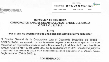 CORPOURABA INICIA TRÁMITE ADMINISTRATIVO PARA PERMISO DE OCUPACIÓN DE CAUCE, PLAYAS Y LECHOS PARA LA CONSTRUCCIÓN DE PUNTOS DE AMARRE EN SAN JUAN DE URABÁ