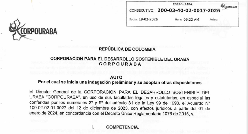 AUTO 0017-2026,POR EL CUAL SE INICIA UNA INDAGACIÓN PRELIMINAR