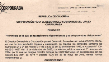 PUBLICACIÓN DE ACTOS ADMINISTRATIVOS DE GESTIÓN Y CONTROL AMBIENTAL – MARZO 2026
