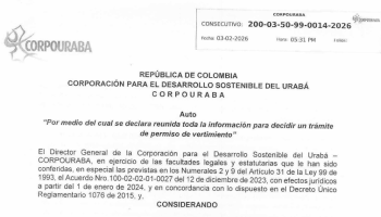 PUBLICACIÓN DE ACTOS ADMINISTRATIVOS AMBIENTALES – AUTOS Y RESOLUCIONES EXPEDIDOS POR LA CORPORACIÓN (VIGENCIA 2026)