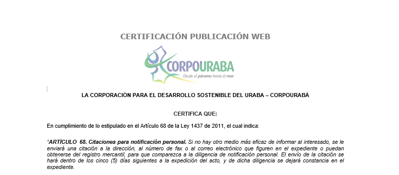 Citaciones para notificación personal