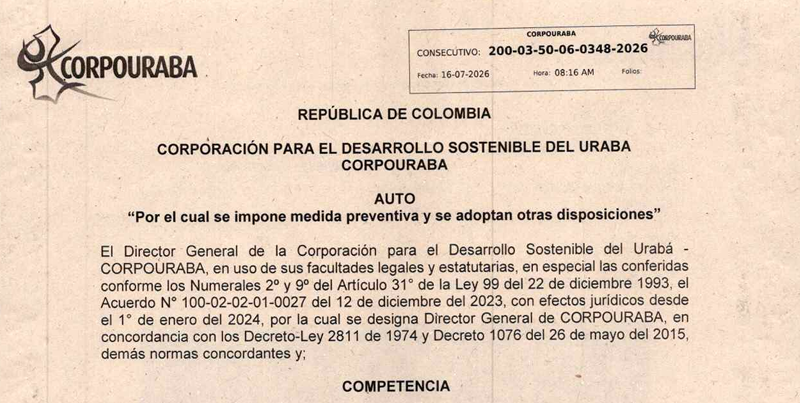AUTO 0348-2026, POR EL CUAL SE IMPONE MEDIDA PREVENTIVA